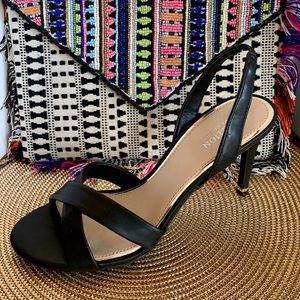 NEW Kenneth Cole Reaction Bobbi Slingback Heeled Sandals Black 9M